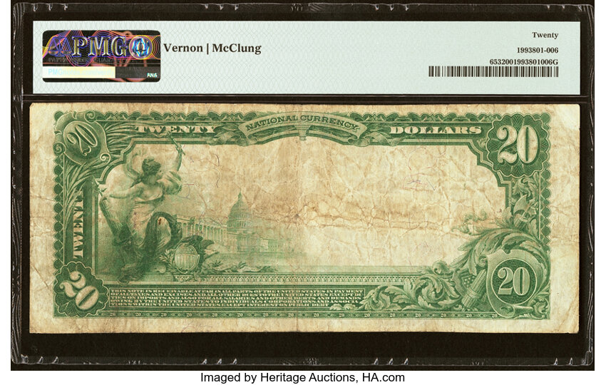 image for: Fort Dodge, IA - $20 1902 Plain Back Fr. 653 The Commercial National Bank Ch. # 4566 PMG Very Fine 20....