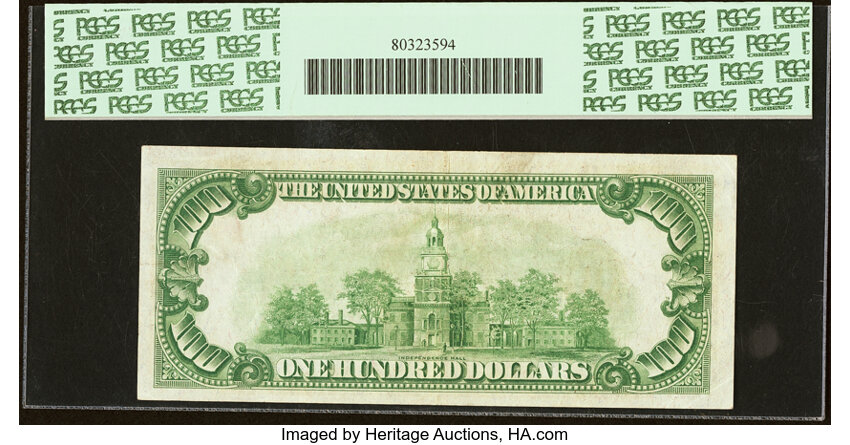 image for: Fr. 2152-B $100 1934 Light Green Seal Federal Reserve Note. PCGS Extremely Fine 40....