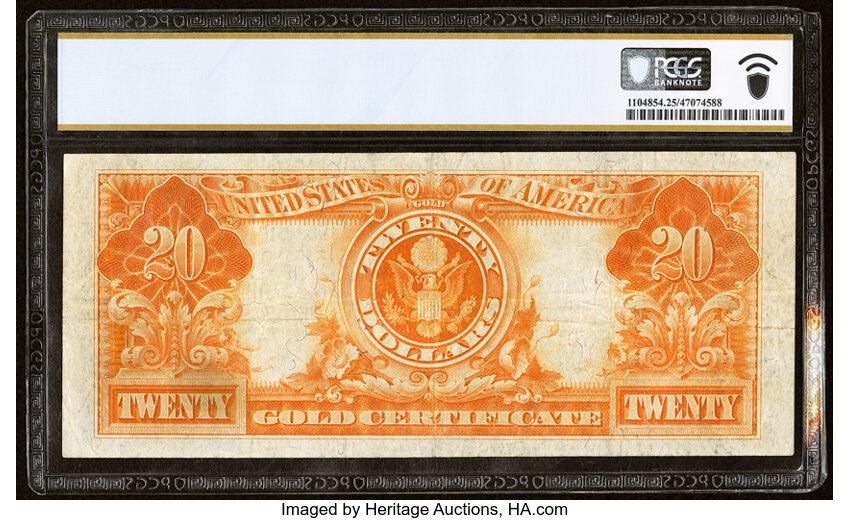 image for: Fr. 1187* $20 1922 Mule Gold Certificate Star Note PCGS Banknote Very Fine 25....