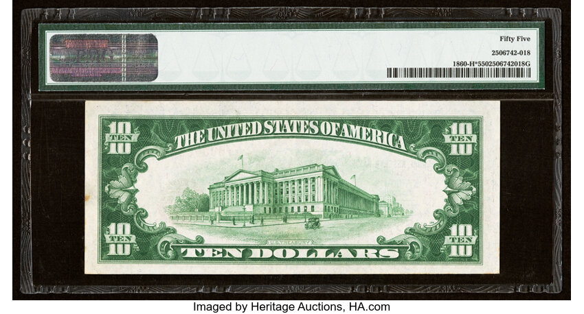 image for: Fr. 1860-H* $10 1929 Federal Reserve Bank Star Note. PMG About Uncirculated 55....