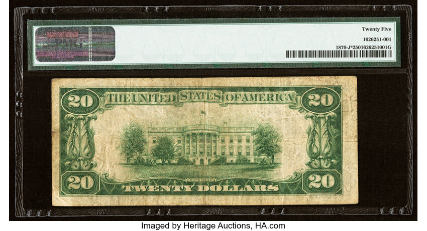 image for: Fr. 1870-J* $20 1929 Federal Reserve Bank Star Note. PMG Very Fine 25....