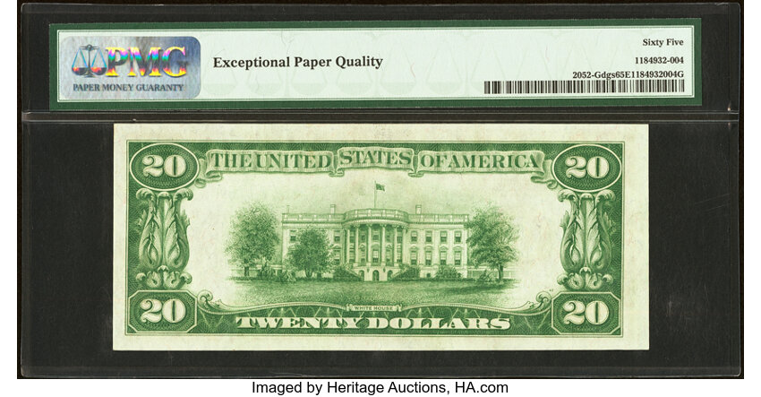 image for: Fr. 2052-G $20 1928B Federal Reserve Note. PMG Gem Uncirculated 65 EPQ....