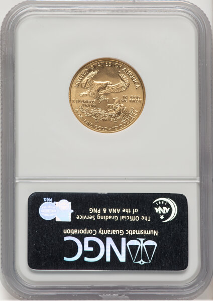 image for: 2007 $10 Quarter-Ounce Gold Eagle, Early Releases, MS70 NGC. Mintage 34,004....