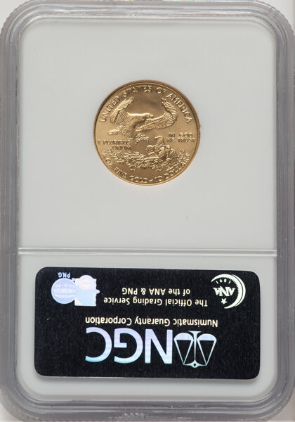 image for: 2007 $10 Quarter-Ounce Gold Eagle, Early Releases, MS70 NGC. Mintage 34,004....