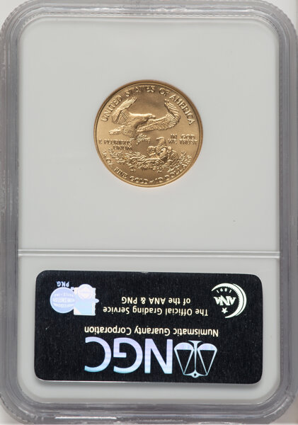 image for: 2007 $10 Quarter-Ounce Gold Eagle, Early Releases, MS70 NGC. Mintage 34,004....