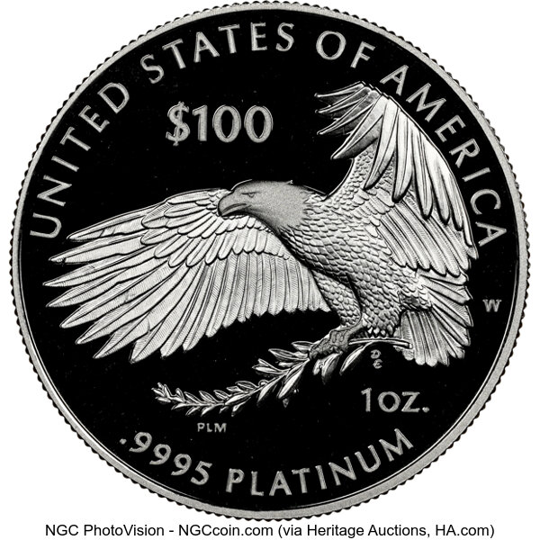 image for: 2021-W $100 One- Ounce Platinum Eagle, Freedom of Religion, PR69 Ultra Cameo NGC. NGC Census: (48/2507)....