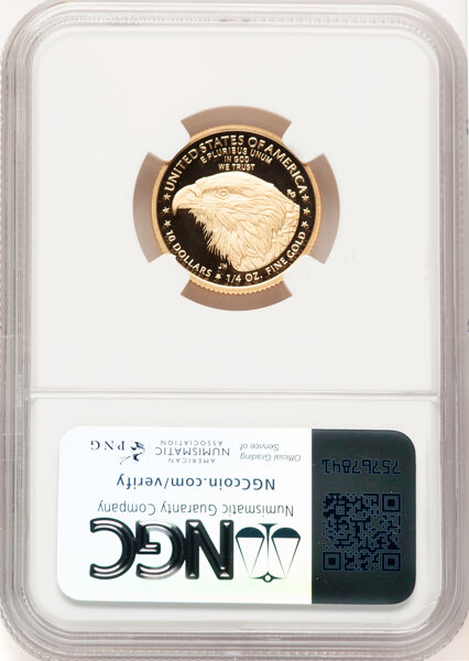 image for: 2024-W G$10 Quarter Ounce Gold Eagle PR70 Ultra Cameo NGC. NGC Census: (0)....