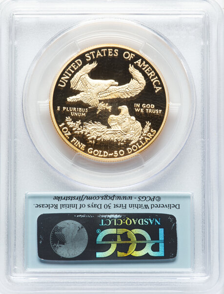 image for: 2012-W $50 One-Ounce Gold Eagle, First Strike PR70 Deep Cameo PCGS....