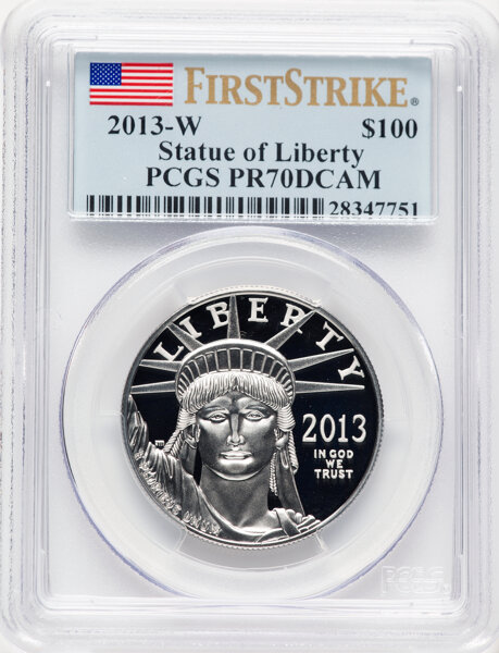 image for: 2013-W $100 One-Ounce Platinum Eagle, First Strike PR70 Deep Cameo PCGS....
