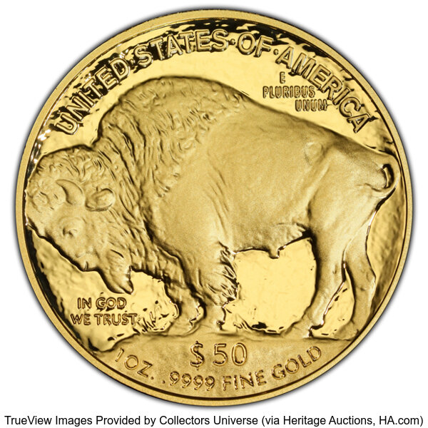 image for: 2023-W G$50 One-Ounce Gold Buffalo PR69 Deep Cameo PCGS. PCGS Population: (12/79 and 0/0+)....