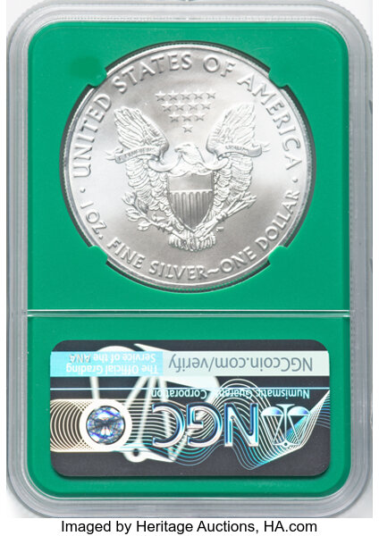 image for: 2020-(P) $1 Silver Eagle, Emergency Production Struck at Philadelphia Mint, First Day of Release MS70 NGC. Hand-signed, Edm...