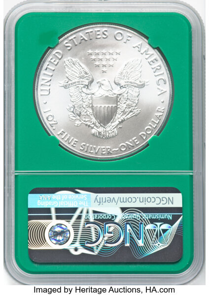 image for: 2020-(P) $1 Silver Eagle, Emergency Production Struck at Philadelphia Mint, First Day of Release  MS70 NGC. Hand-signed, Ed...