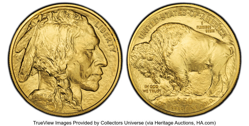 image for: 2016 $50 One-Ounce Gold Buffalo, 10th Anniversary, .9999 Fine Gold MS70 PCGS....