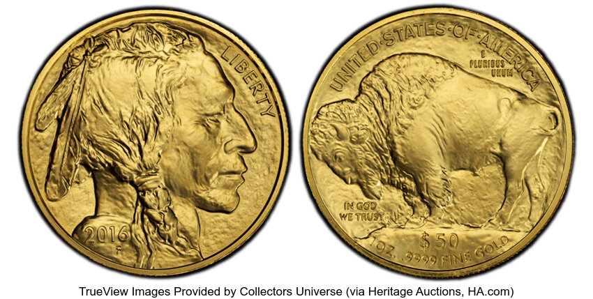 image for: 2016 $50 One-Ounce Gold Buffalo, 10th Anniversary, 9999 Fine Gold MS69 PCGS....