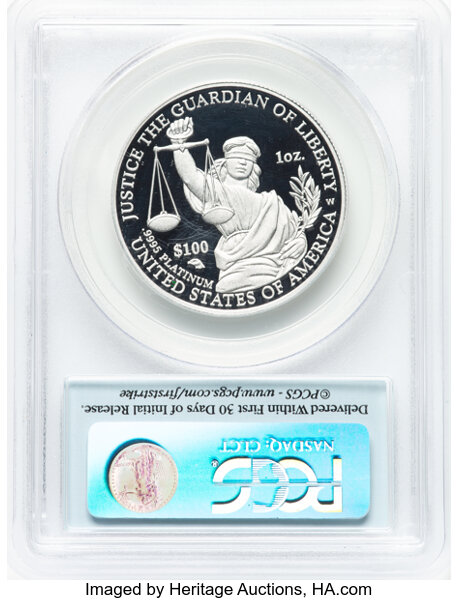 image for: 2010-W $100 One-Ounce Platinum Eagle, First Strike PR70 Deep Cameo PCGS....