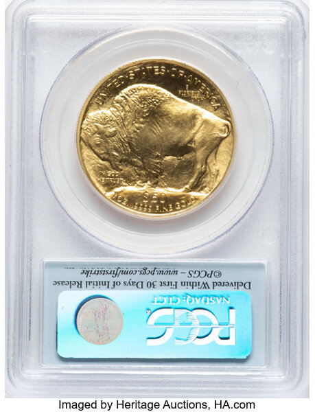 image for: 2009 G$50 One-Ounce Gold Buffalo, First Strike MS70 PCGS....