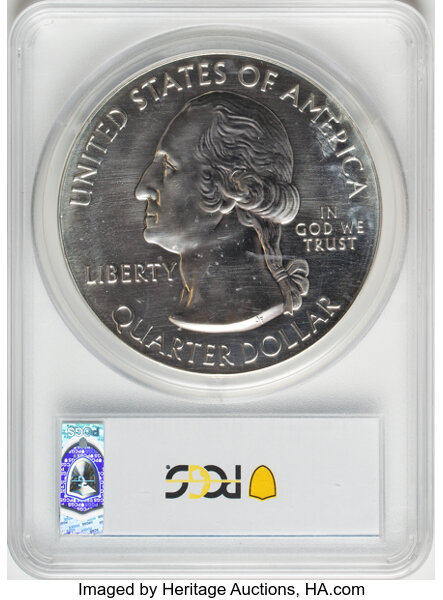 image for: 2019 25C War in the Pacific National Park Five-Ounce Silver MS68 Prooflike PCGS. PCGS Population: (6/3).  ...