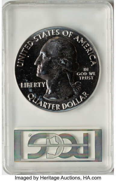 image for: 2017 25C Ellis Island National Park, Five-Ounce Silver, First Strike, Mercanti MS69 Deep Mirror Prooflike PCGS. PCGS Popula...