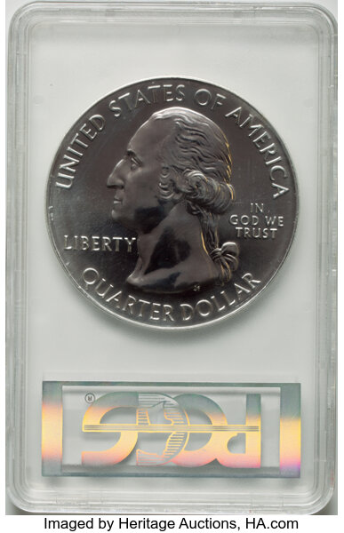 image for: 2013 25C Fort McHenry Five-Ounce Silver, Mercanti Signature, MS69 Deep Mirror Prooflike PCGS. PCGS Population: (60/0)....