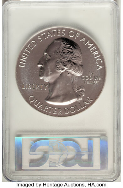 image for: 2014 25C Arches National Park Five-Ounce Silver, First Strike, Mercanti Signature, MS69 Deep Mirror Prooflike PCGS....