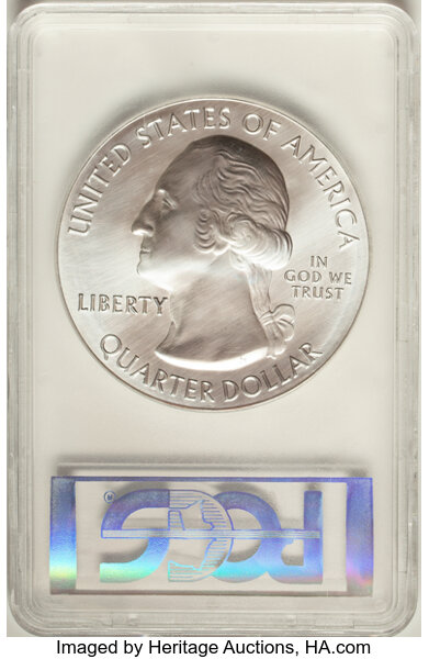 image for: 2013 25C Great Basin NP Five-Ounce Silver, First Strike, Mercanti Signature MS69 PCGS....