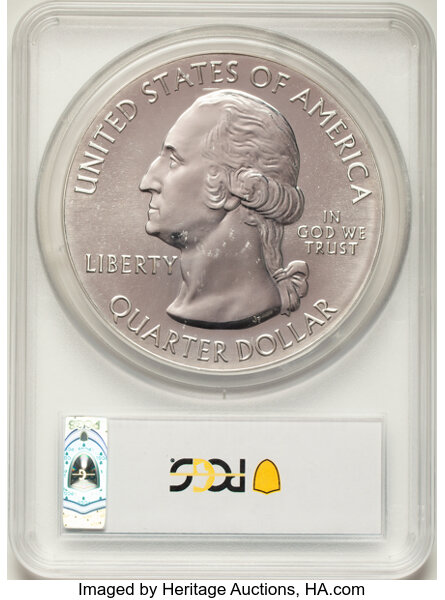 image for: 2019 25C American Memorial National Park Five-Ounce Silver, MS69 Prooflike PCGS. ...