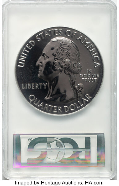 image for: 2013 25C Fort McHenry Five-Ounce Silver MS67 Deep Mirror Prooflike PCGS. PCGS Population: (1/141).  ...