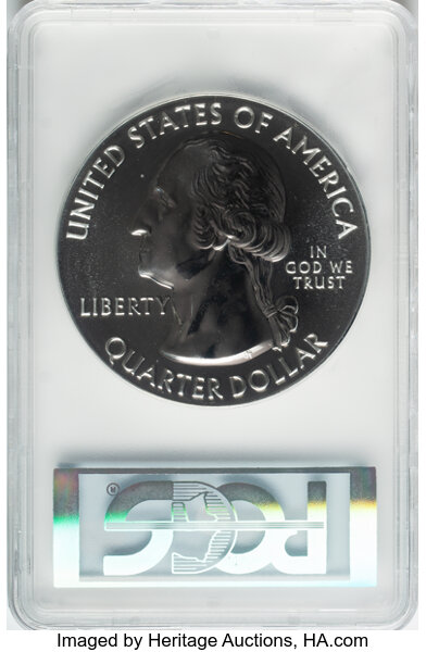 image for: 2017 25C Ellis Island National Park, Five-Ounce Silver, First Strike MS69 Deep Mirror Prooflike PCGS.  ...