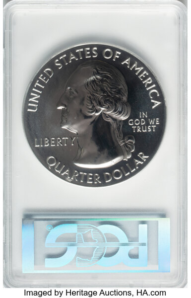 image for: 2017 25C Effigy Mounds National Park Quarter, Five-Ounce Silver, First Strike MS69 Deep Mirror Prooflike PCGS.  ...