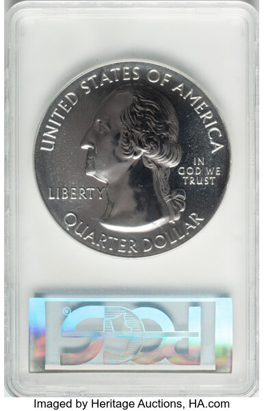 image for: 2014 25C Great Sand Dunes NP, Five-Ounce Silver, First Strike MS69 Deep Mirror Prooflike PCGS.  ...