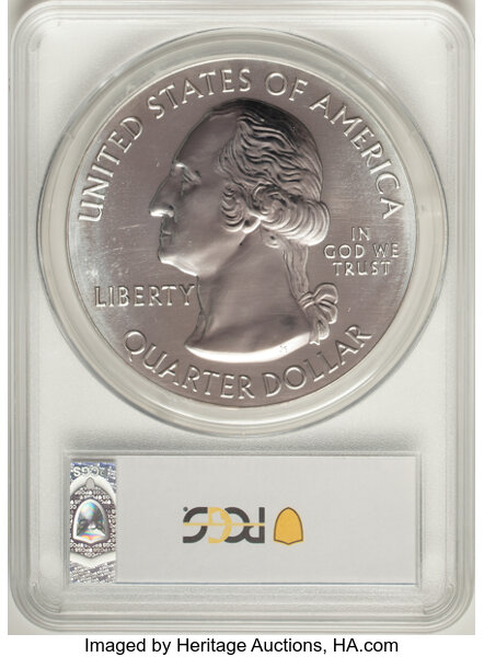 image for: 2019 25C War in the Pacific National Park Five-Ounce Silver MS69 Prooflike PCGS. PCGS Population: (3/0).  ...