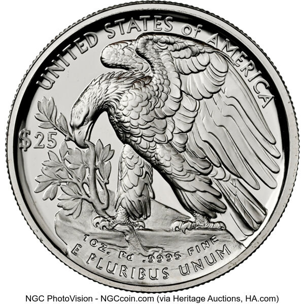 image for: 2018-W $25 Palladium Eagle, High Relief, PR69 Ultra Cameo NGC. Box and COA Included....