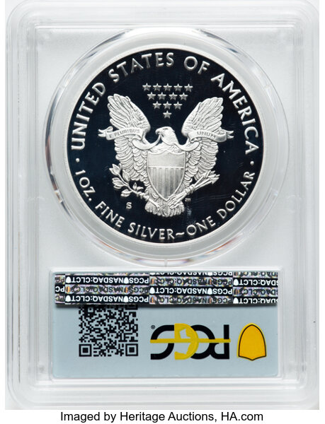 image for: 2019-S $1 Silver Eagle, First Day of Issue PR70 Deep Cameo PCGS.  ...
