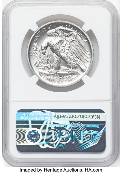 image for: 2020-W $25 Palladium Eagle, First Day of Issue, High Relief, 70 NGC....