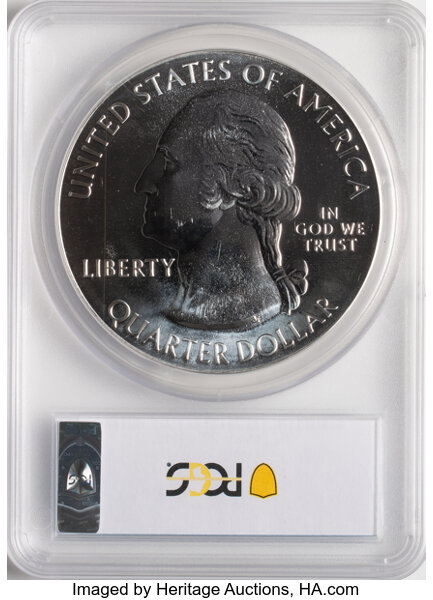 image for: 2019 25C American Memorial National Park Five Ounce Silver, MS68 Prooflike PCGS....