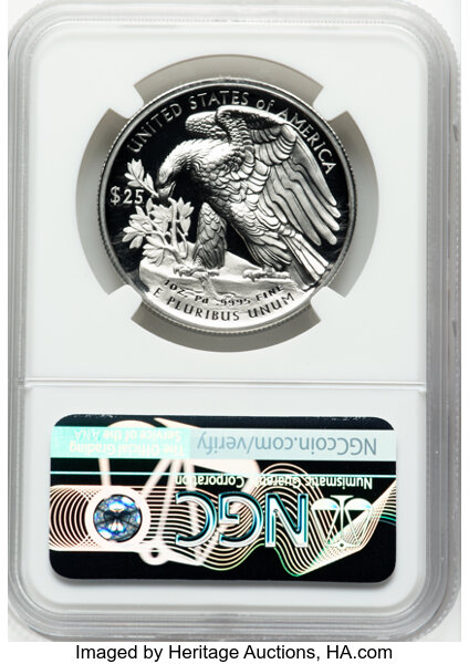 image for: 2018-W $25 Palladium, High Relief, PR70 Ultra Cameo NGC. Early Release....