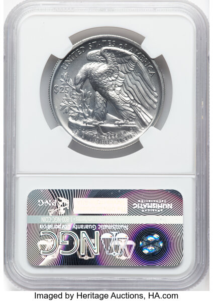 image for: 2017 $25 One Ounce Palladium Eagle, First Day of Issue, High Relief MS70 NGC....