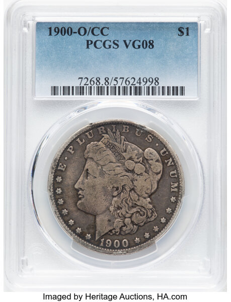 1900-O/CC $1 VG8 PCGS. PCGS Population: (22/7782). Mintage 12,590,000. ...