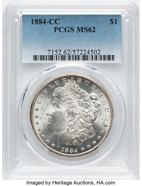 1884 CC One Dollar MS Values | Greysheet
