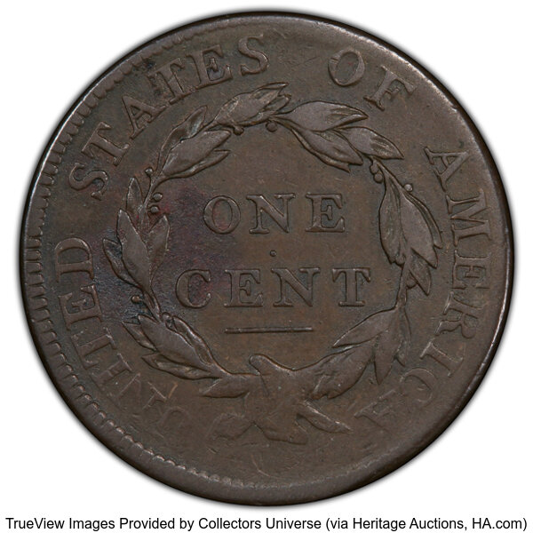 image for: 1813 1C S-293, B-1, R.2, VF35 PCGS.  Mintage 418,000....