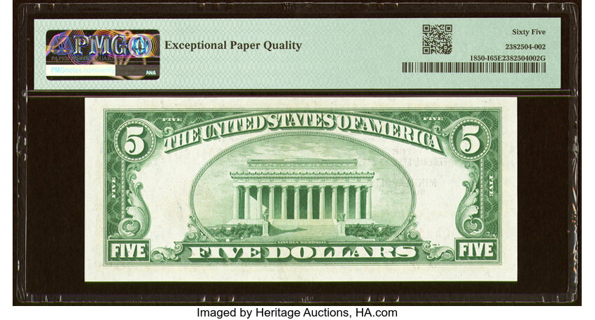 image for: Fr. 1850-I $5 1929 Federal Reserve Bank Note. PMG Gem Uncirculated 65 EPQ....