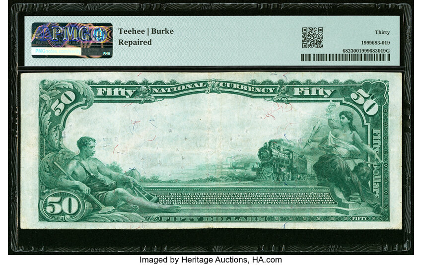 image for: Tulsa, OK - $50 1902 Plain Back Fr. 682 The First National Bank Ch. # 5171 PMG Very Fine 30....