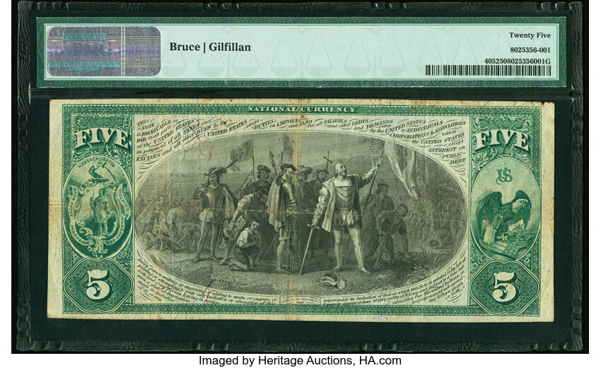 image for: Hudson, MA - $5 1875 Fr. 405 The Hudson National Bank Ch. # 2618 PMG Very Fine 25....