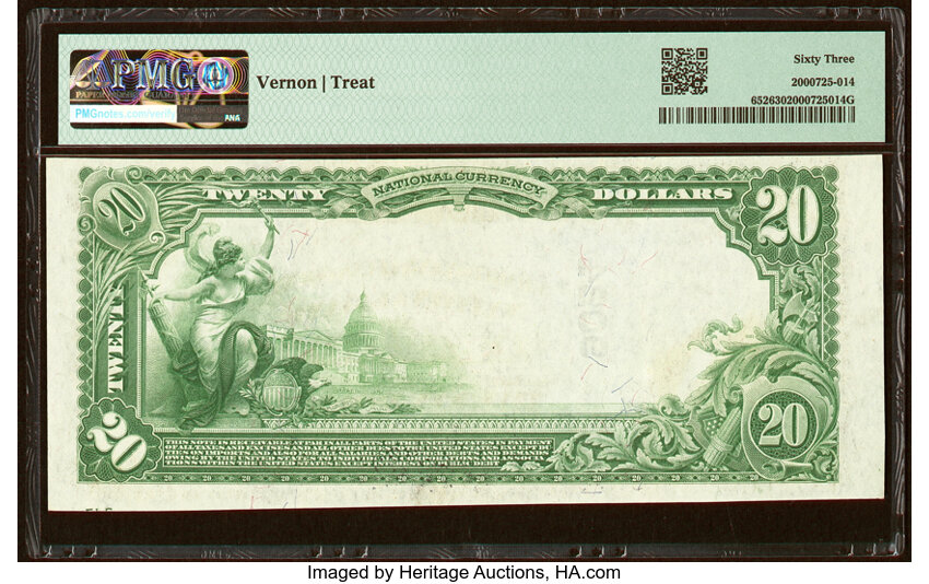 image for: Chariton, IA - $20 1902 Plain Back Fr. 652 The Chariton & Lucas County National Bank Ch. # 9024 PMG Choice Uncirculated 63....