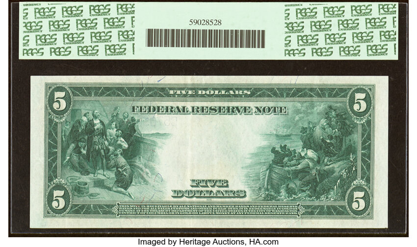 image for: Fr. 855a $5 1914 Federal Reserve Note PCGS Extremely Fine 45PPQ....