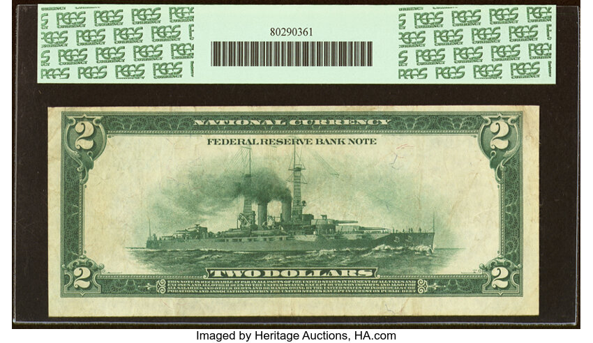 image for: Fr. 771 $2 1918 Federal Reserve Bank Note PCGS Very Fine 35....