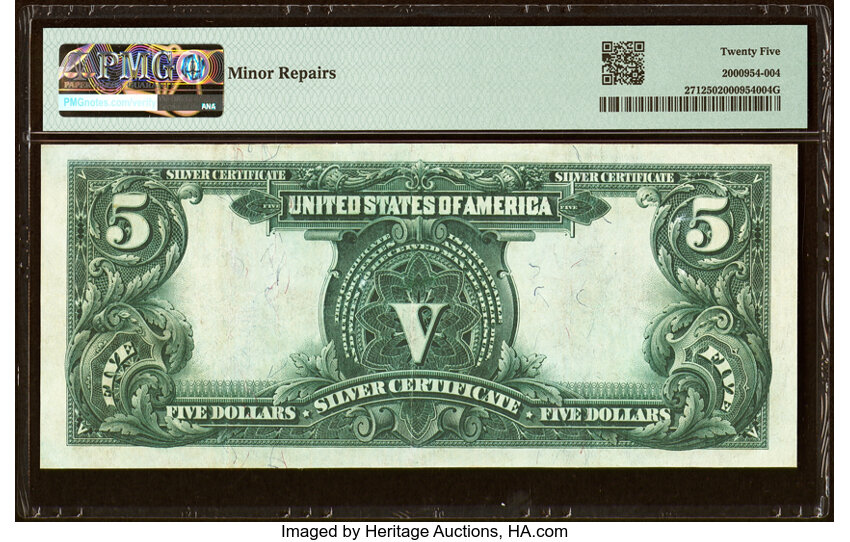 image for: Fr. 271 $5 1899 Silver Certificate PMG Very Fine 25....