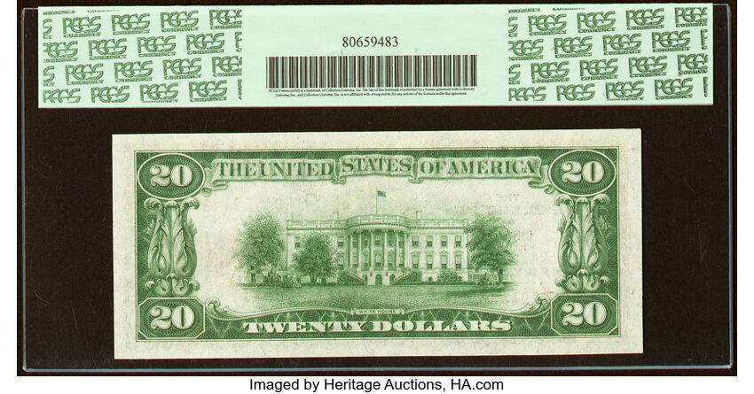 image for: Fr. 1870-G $20 1929 Federal Reserve Bank Note. PCGS Gem New 66PPQ....