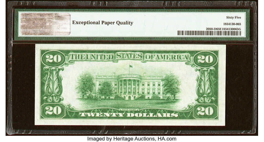 image for: Fr. 2050-D $20 1928 Federal Reserve Note. PMG Gem Uncirculated 65 EPQ....