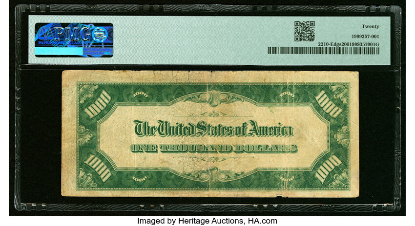 image for: Fr. 2210-E $1,000 1928 Federal Reserve Note. PMG Very Fine 20....